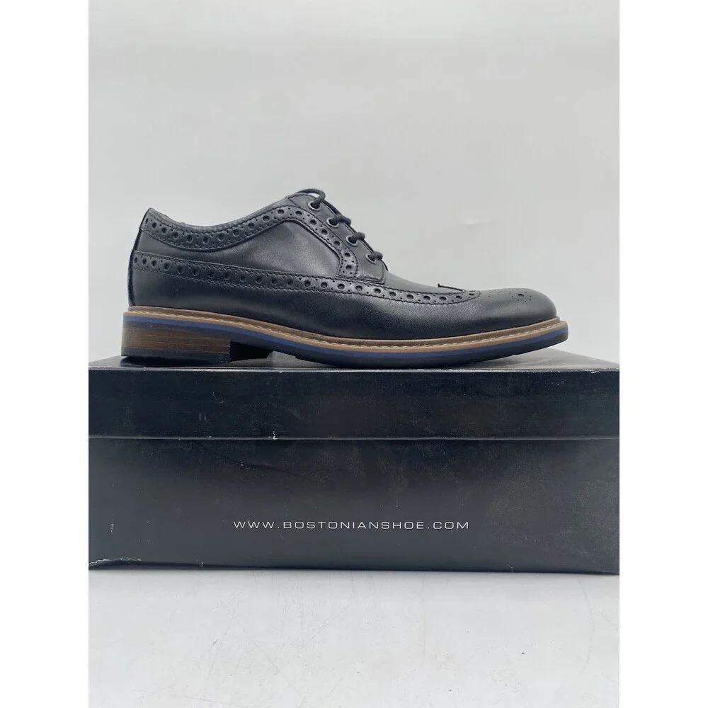 BOSTONIAN MELSHIRE WING Men's NEW Dress Shoes Black Leather Multiple Sizes